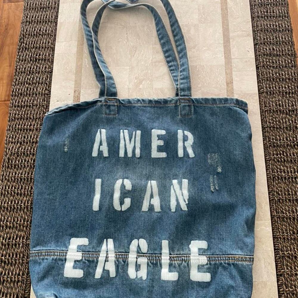 American eagle denim tote 14 x